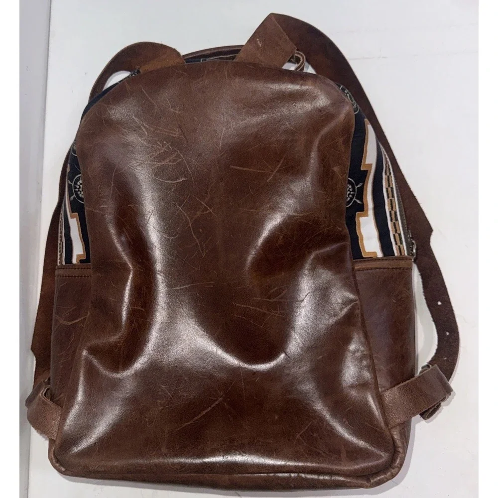 Aztec‎ cowhide leather Backpack